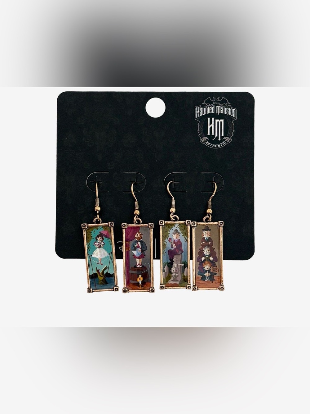 NWT Hot Topic Disney The Haunted Mansion mismatch painting drop earrings